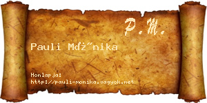 Pauli Mónika névjegykártya