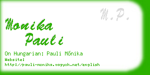 monika pauli business card