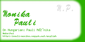 monika pauli business card